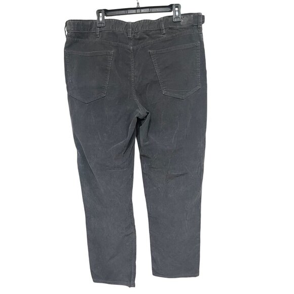 Lands End Mens Traditional Fit Corduroy Pant Gray Size 40 x 31 Elastic Extenders - Picture 3 of 9